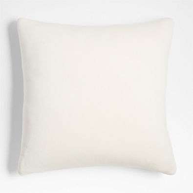 View Chantilly Pampas Ivory Knit 23"x23" Throw Pillow with Feather Insert details