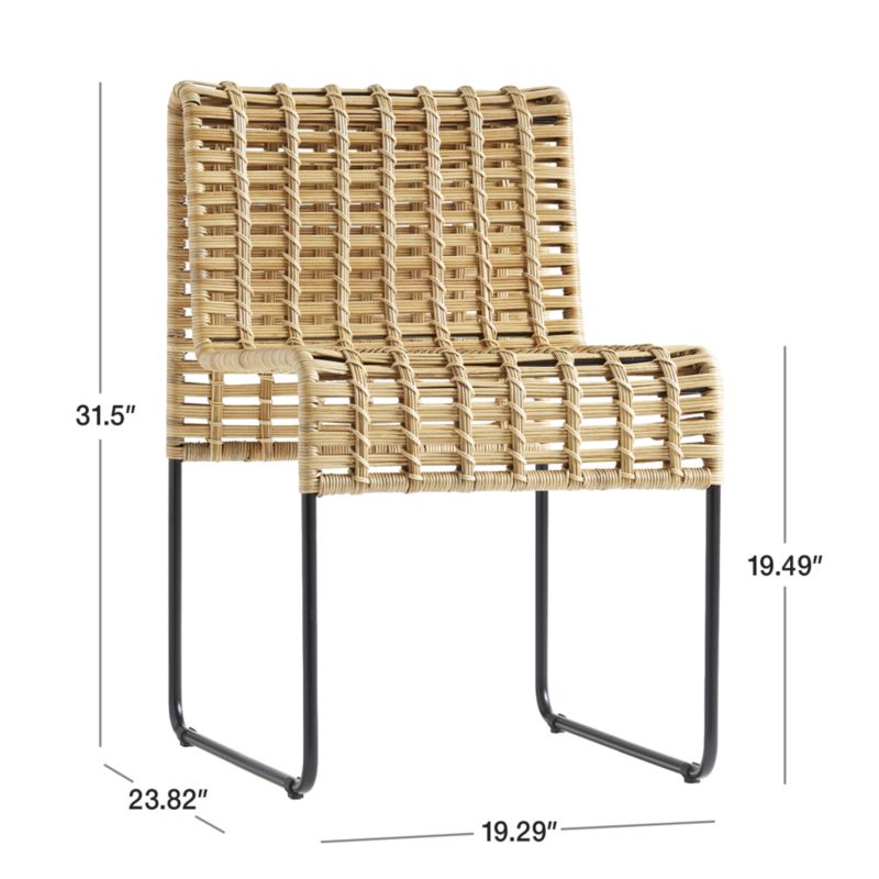 View Chaparral Natural Rattan Dining Chair - image 3 of 9