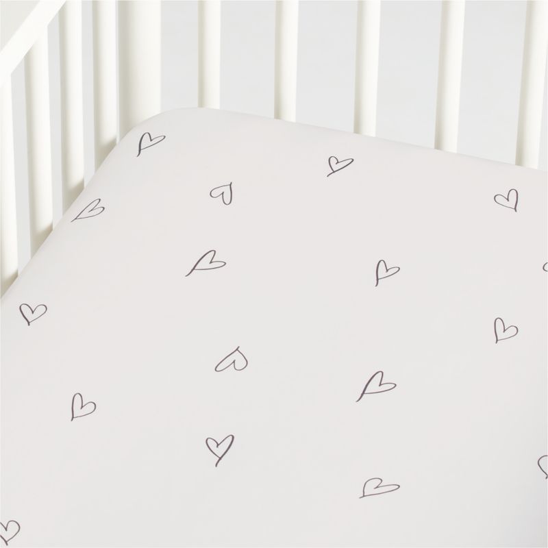 Charcoal Heart Organic Baby Bedding Crate Kids Canada