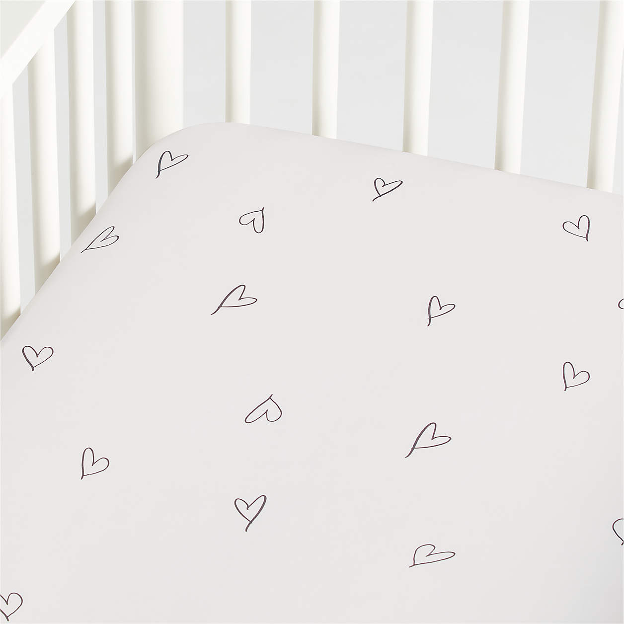 Charcoal Heart Organic Baby Crib Fitted Sheet by Leanne Ford + Reviews