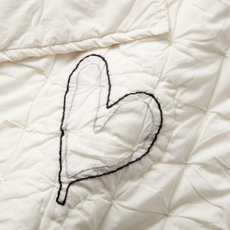 Charcoal Heart Organic Baby Bedding - image 4 of 6