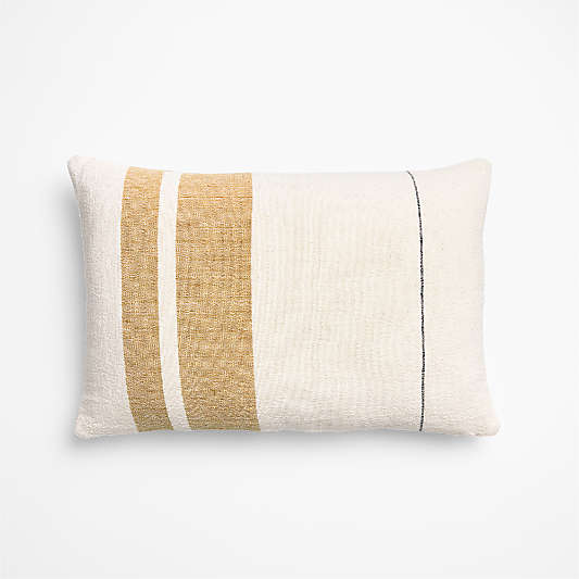 Charlie Colorblock 22"x15" Marzipan Gold Throw Pillow Cover