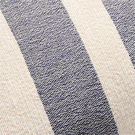 Charlie Colorblock 22"x15" Deep Indigo Throw Pillow with Feather Insert