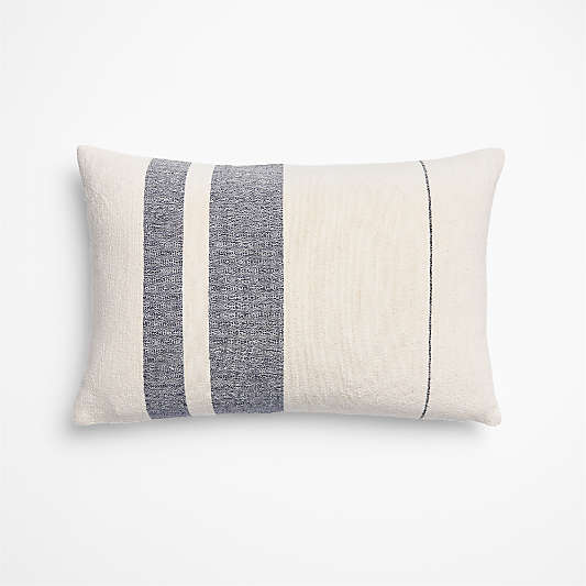 Charlie Colorblock 22"x15" Deep Indigo Throw Pillow Cover