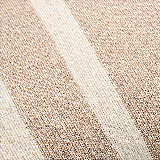 Charlie Colorblock 22"x15" Warm Sand Beige Throw Pillow with Feather Insert