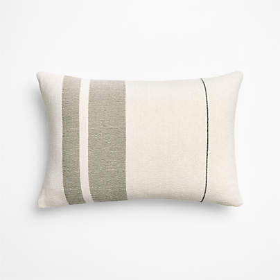Charlie Colorblock 22"x15" Shadow Sage Green Throw Pillow Cover