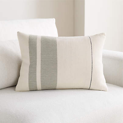 Charlie Colorblock 22"x15" Shadow Sage Green Throw Pillow Cover