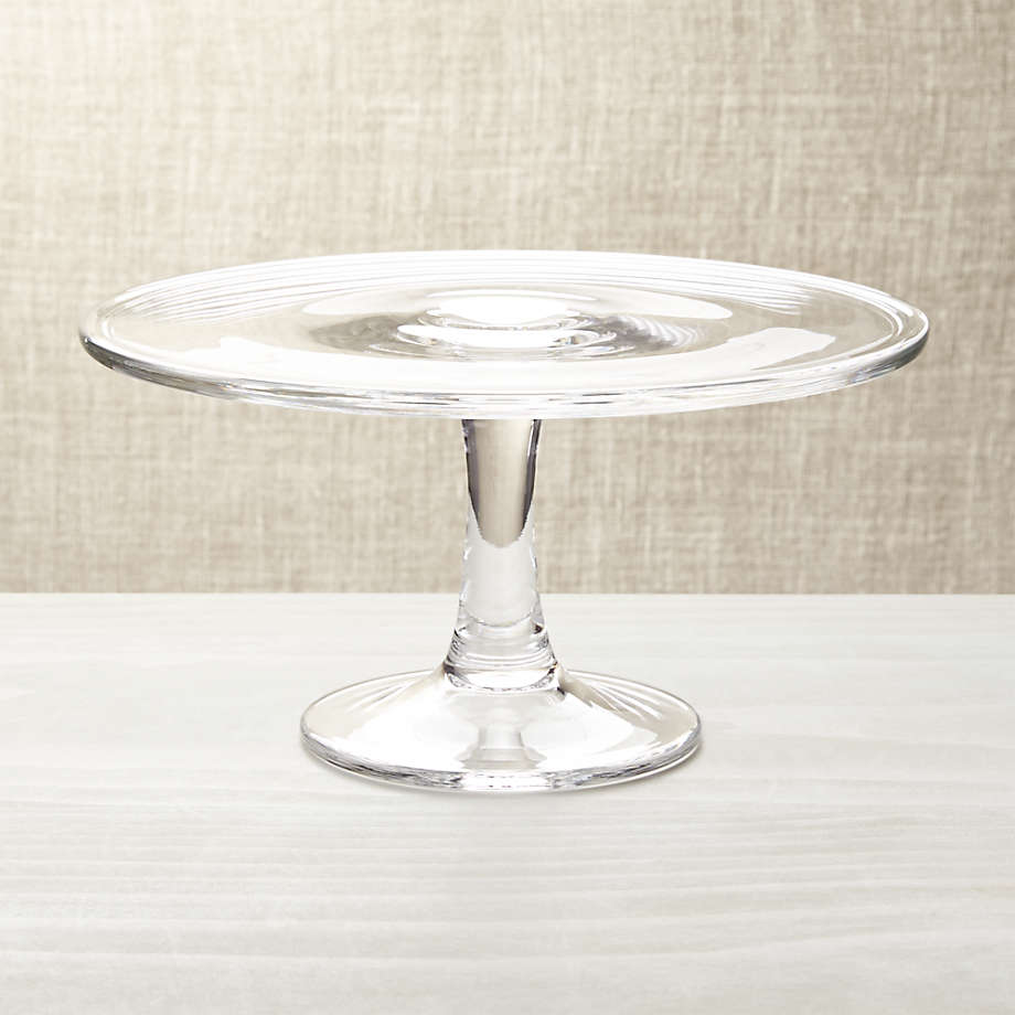 Charlotte Glass Pedestal Cake Stand Plate | Crate & Barrel
