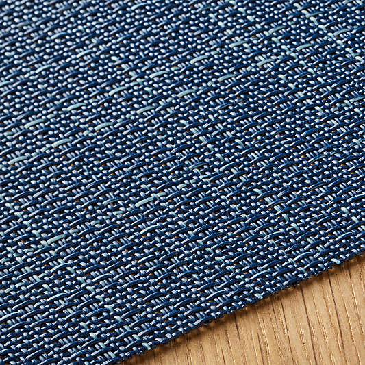 Chilewich ® Rectangular Charm Navy Blue Easy-Clean Vinyl Placemat