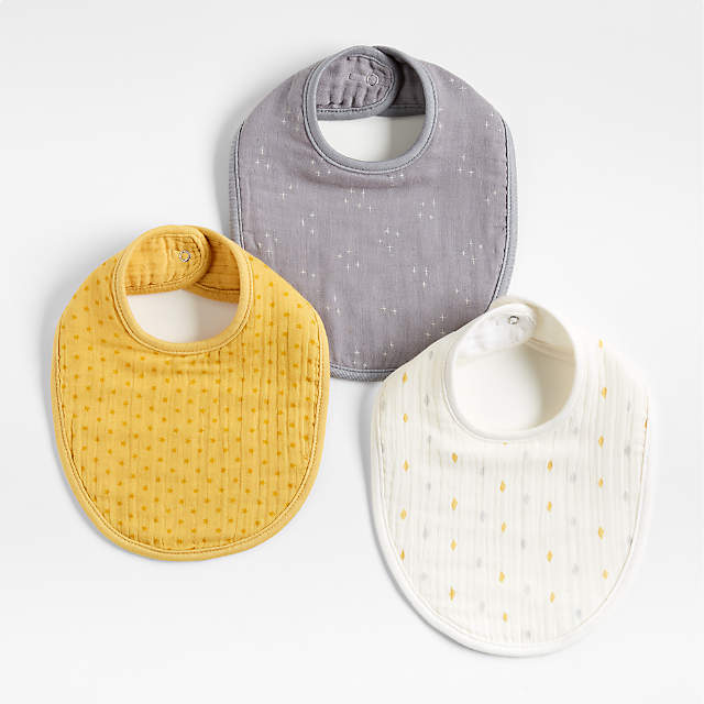 Grey baby shop bibs