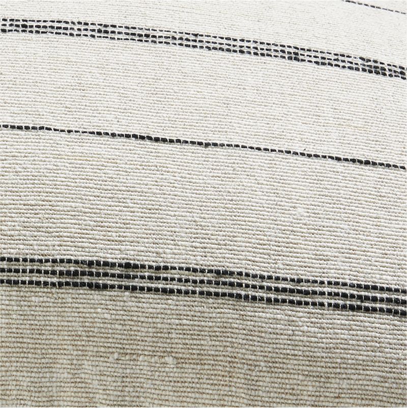 Chatou Organic Cotton Arctic Ivory Stripe 36"x16" Throw Pillow Cover - image 3 of 6