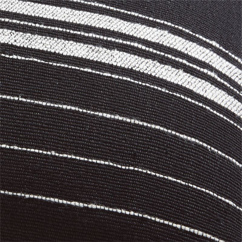 Chatou Organic Cotton Ink Black Stripe 20"x20" Throw Pillow Cover - image 7 of 8