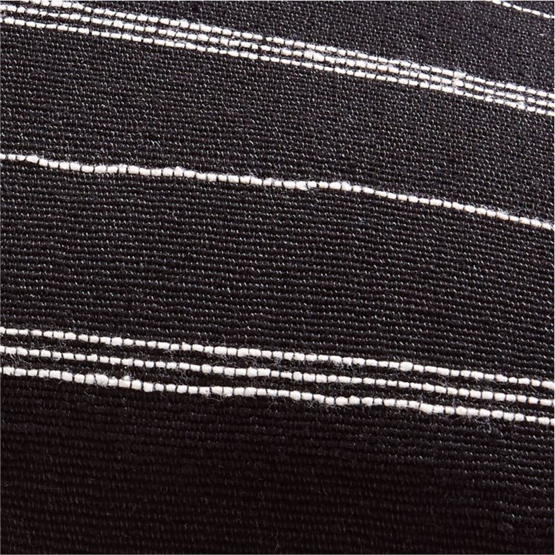 Chatou Organic Cotton Ink Black Stripe 36"x16" Throw Pillow Cover - image 3 of 6