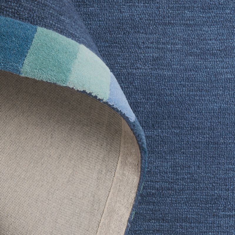 Checker Border Blue Kids Area Rug 6x9 - image 2 of 4