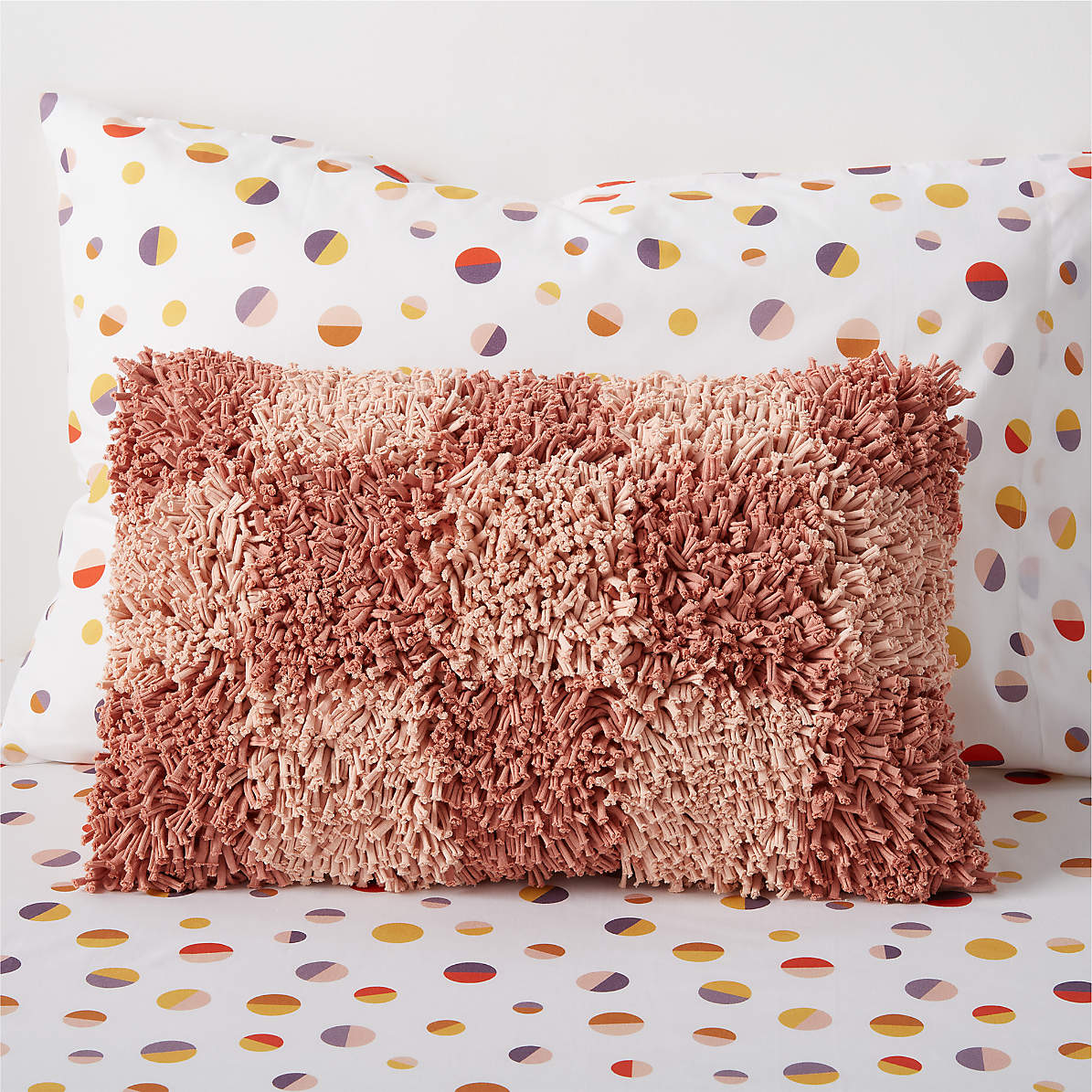 Pink shop shag pillow