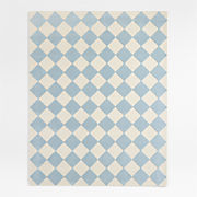 Hi/Low Scallop Elegant Pink Flatweave Kids Performance Area Rug 6'x9'