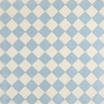 Checkerboard Blue Wool Kids 12"x18" Rug Swatch