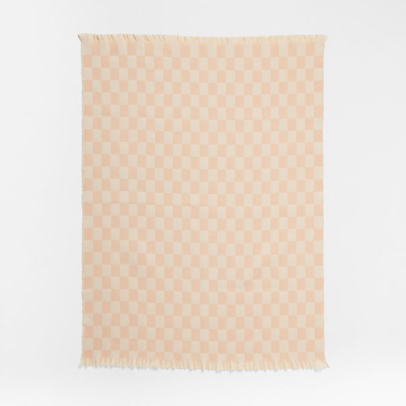 Dusty Blush Checkmate Baby Stroller Blanket by Leanne Ford - image 4 of 6