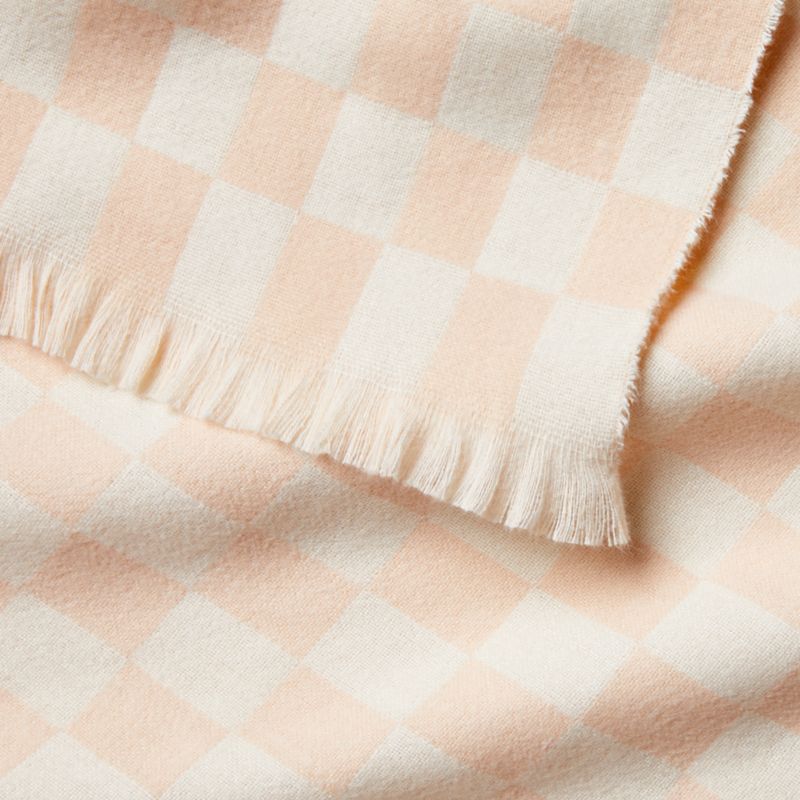 Dusty Blush Checkmate Baby Stroller Blanket by Leanne Ford - image 5 of 6