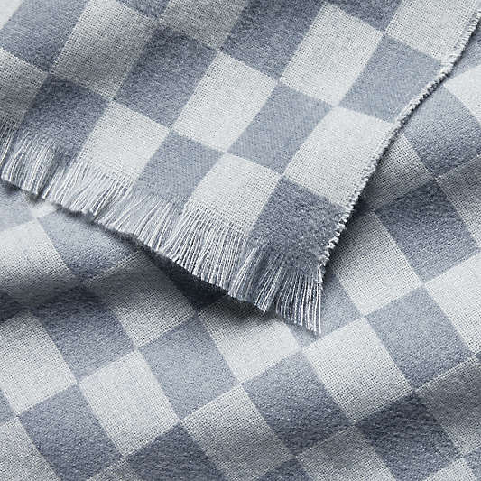 Cloudy Blue Checkmate Baby Stroller Blanket by Leanne Ford