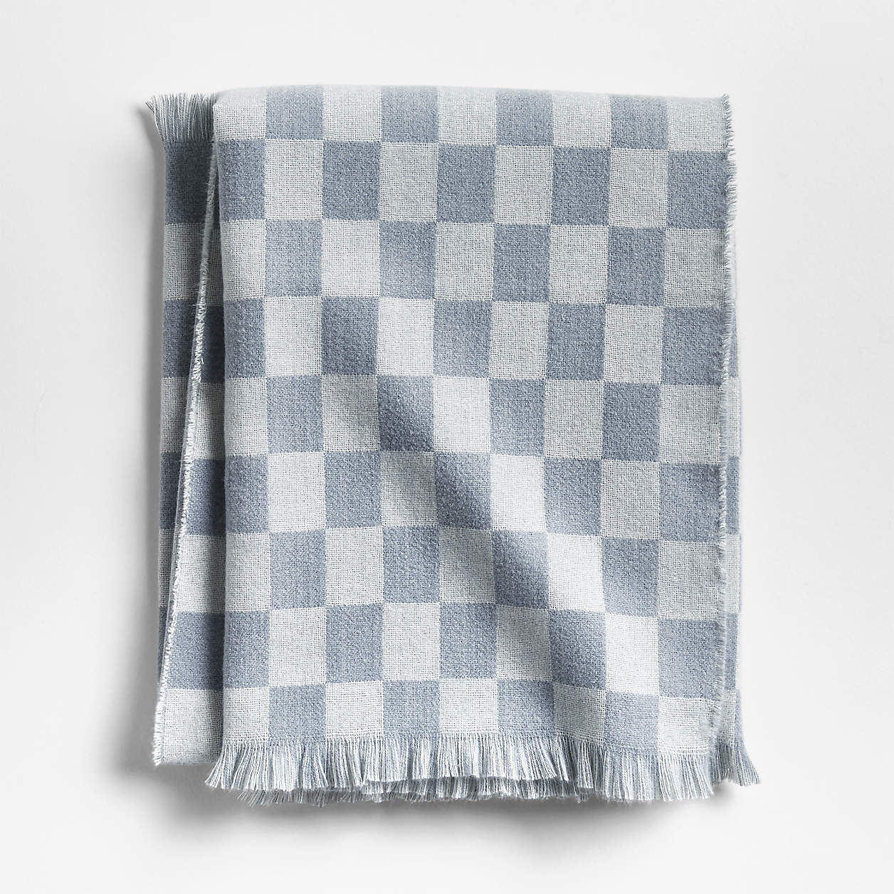 Cloudy Blue Checkmate Baby Stroller Blanket by Leanne Ford Crate & Kids
