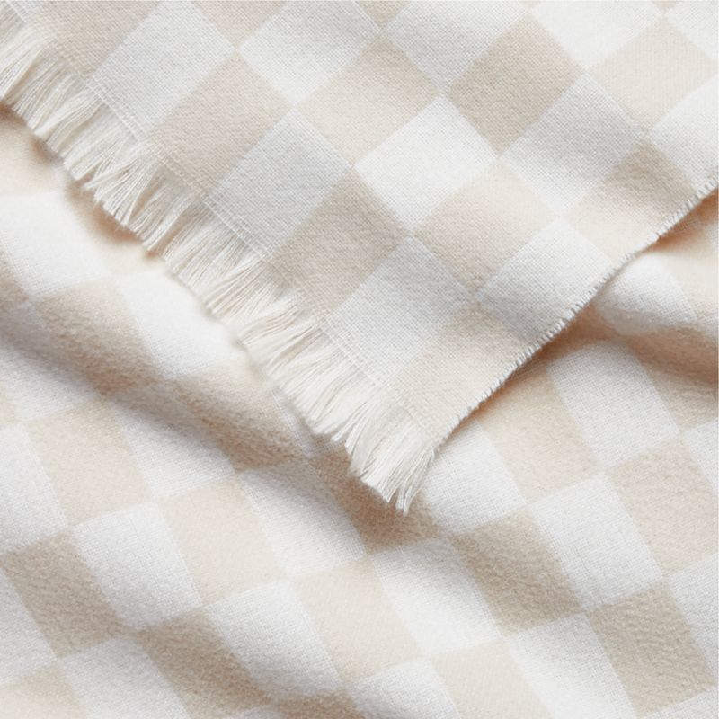 Natural Taupe Checkmate Baby Stroller Blanket by Leanne Ford - image 5 of 6