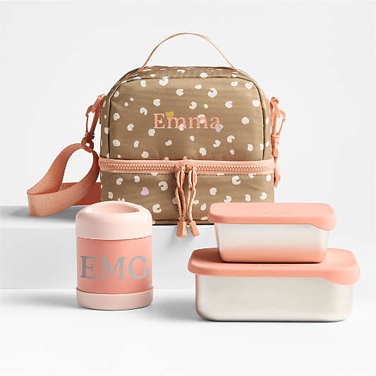 Cheetah Charm Kids Lunch Box Bundle