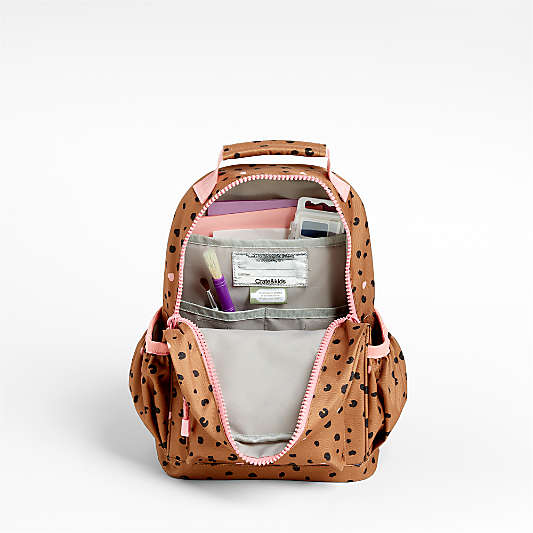 Cheetah Hearts Small Kids Backpack with Side Pockets