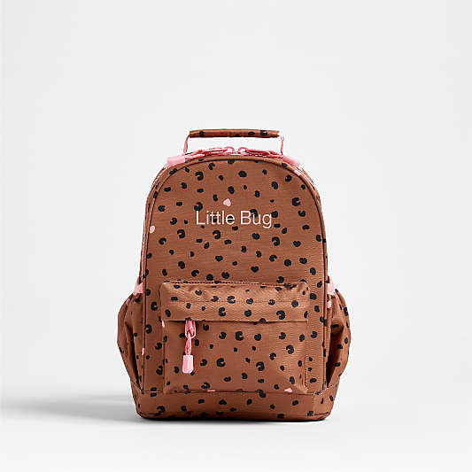 Cheetah Hearts Small Kids Backpack with Side Pockets