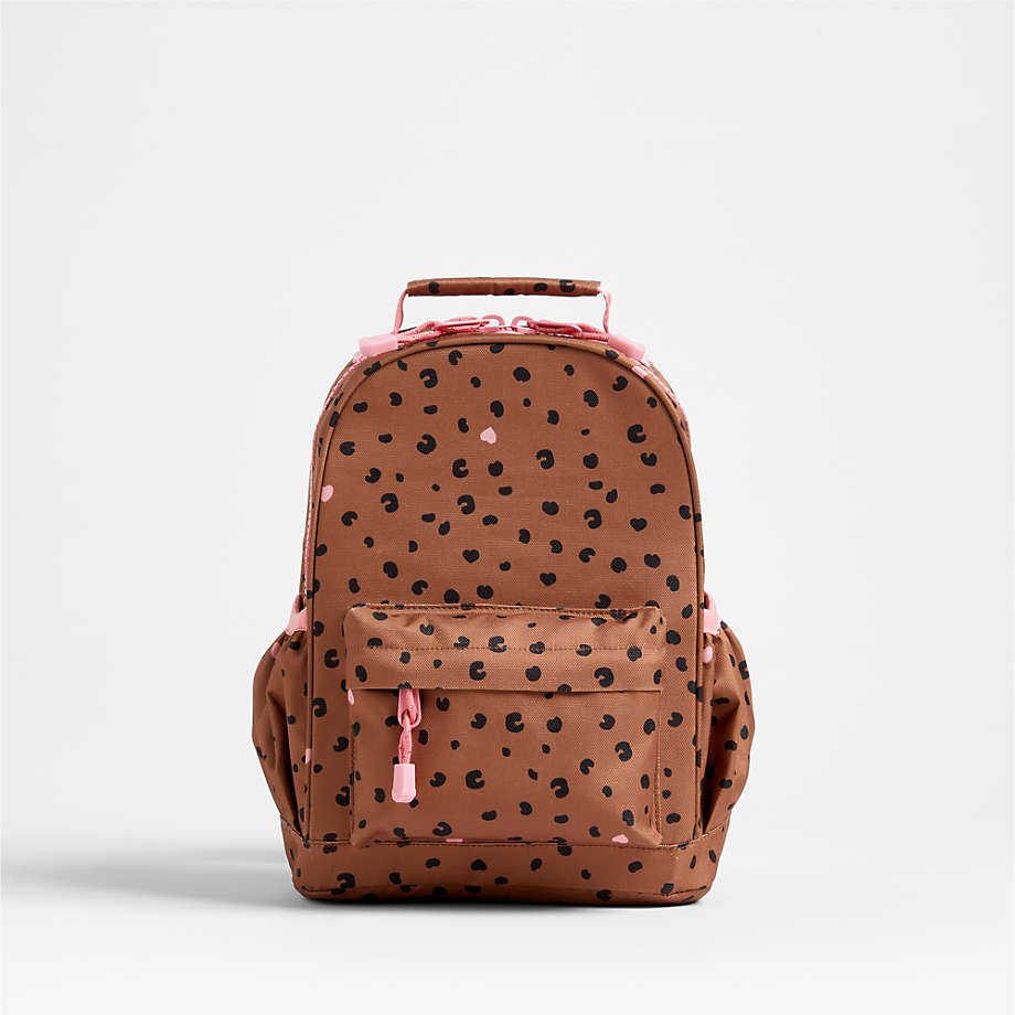 Cheetah Hearts Kids Backpack with Side Pockets