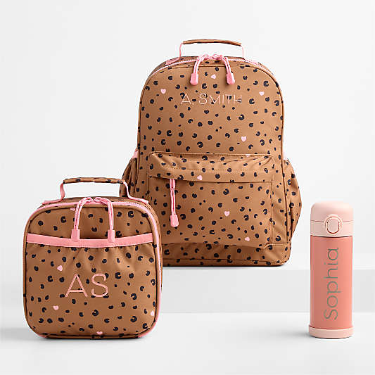 Pink Colorblock Insulated Stainless Steel Kids Water Bottle with Straw