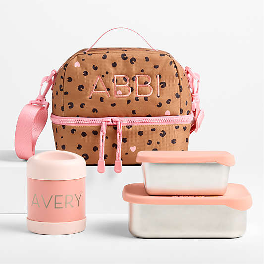 Cheetah Hearts Kids Lunch Box Bundle