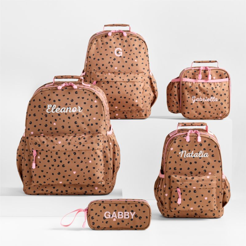 Cheetah Hearts Kids Backpacks and Lunch Box Crate Kids