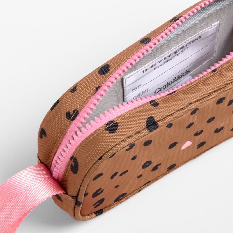 Cheetah Hearts Soft Kids Pencil Case