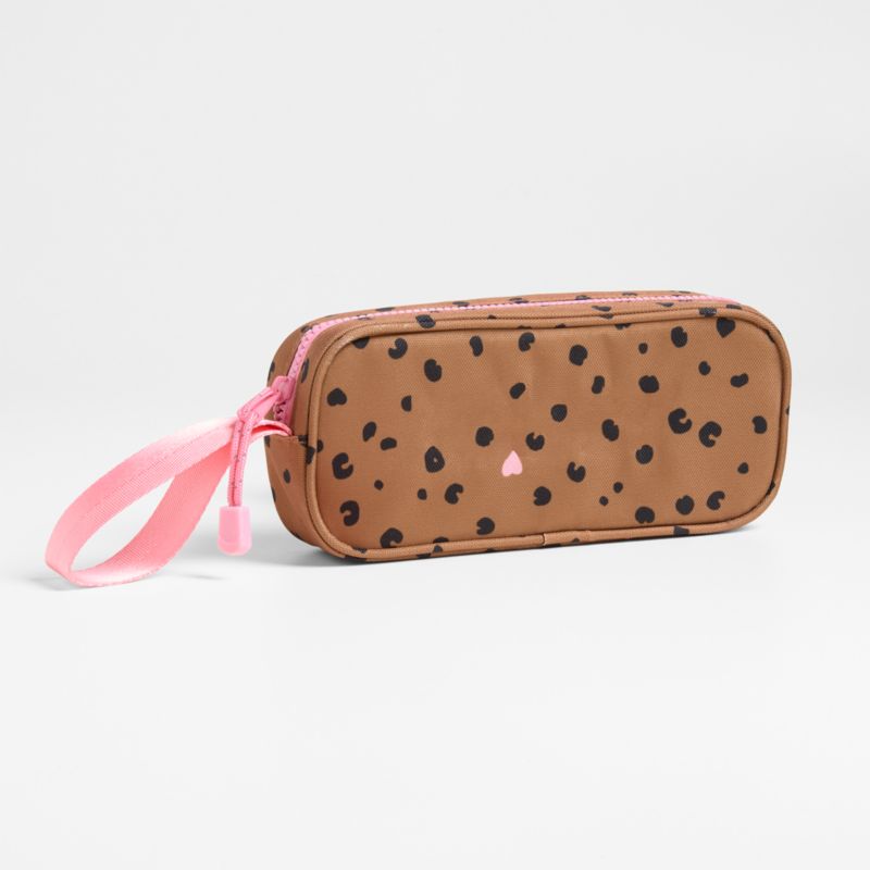 Cheetah Hearts Soft Kids Pencil Case