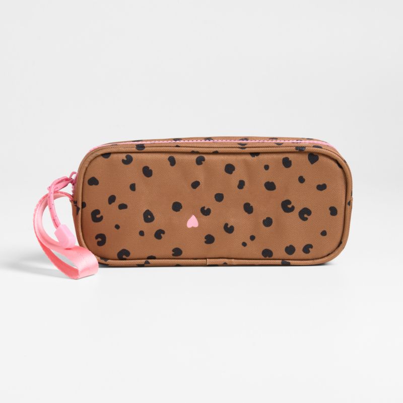 Cheetah Hearts Soft Kids Pencil Case