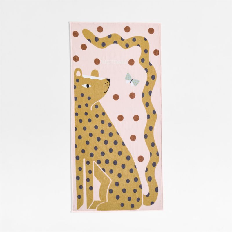 Cheetah Printed Organic Cotton Kid Beach Towel - image 0 of 5