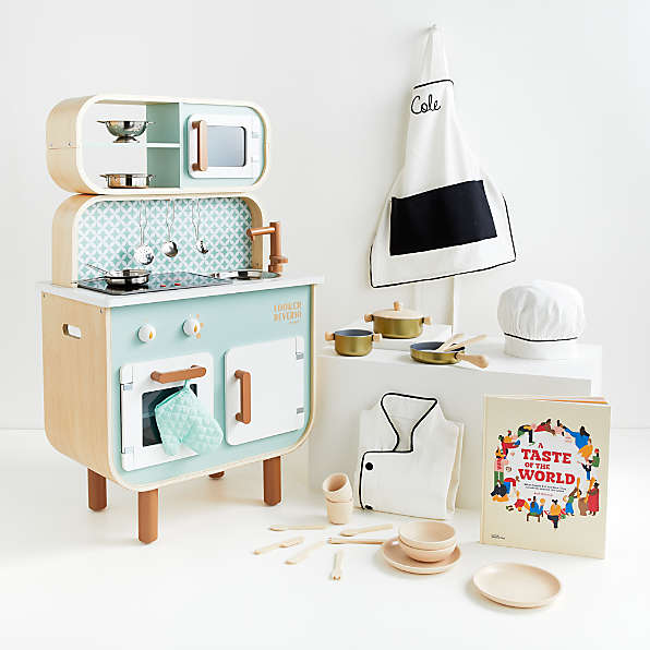 crate and barrel toy kitchen