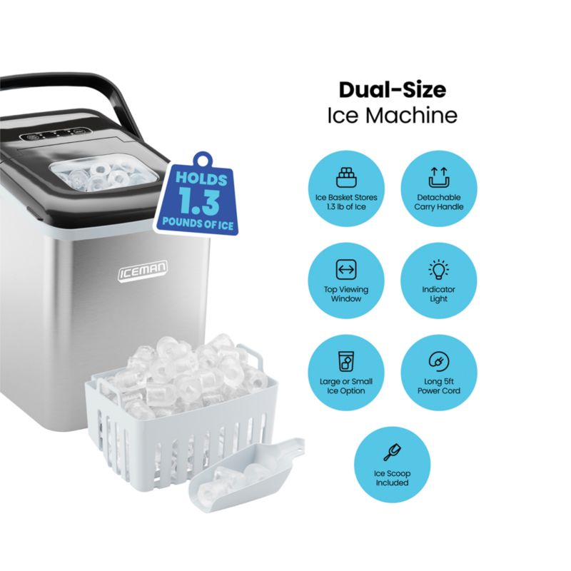 Iceman Dual-Size Ice Maker + Reviews | Crate & Barrel