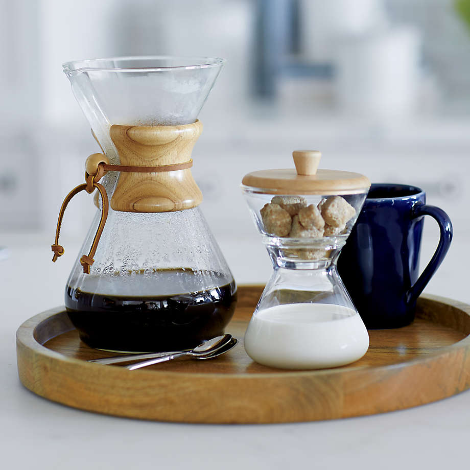 Chemex 3-Cup Glass Pour-Over Coffee Maker with Natural Wood Collar +  Reviews, Crate & Barrel