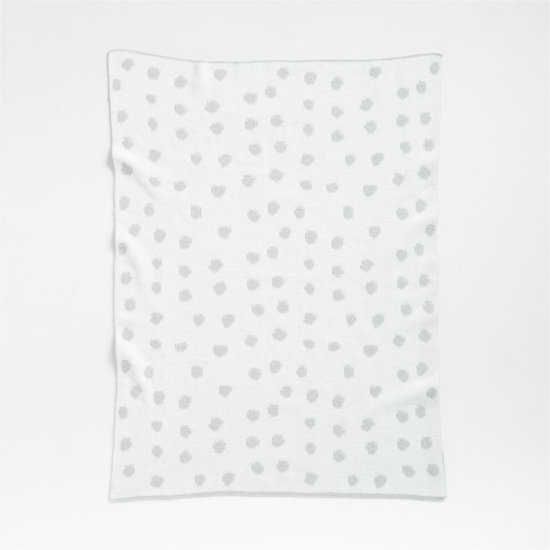 Reversible Grey Chenille Dot Baby Stroller Blanket - image 4 of 9