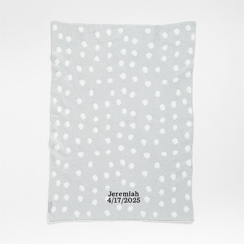 Reversible Grey Chenille Dot Baby Stroller Blanket - image 6 of 9