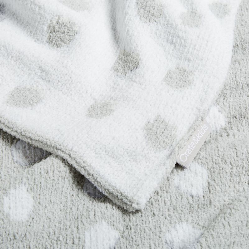 Reversible Grey Chenille Dot Baby Stroller Blanket - image 5 of 9