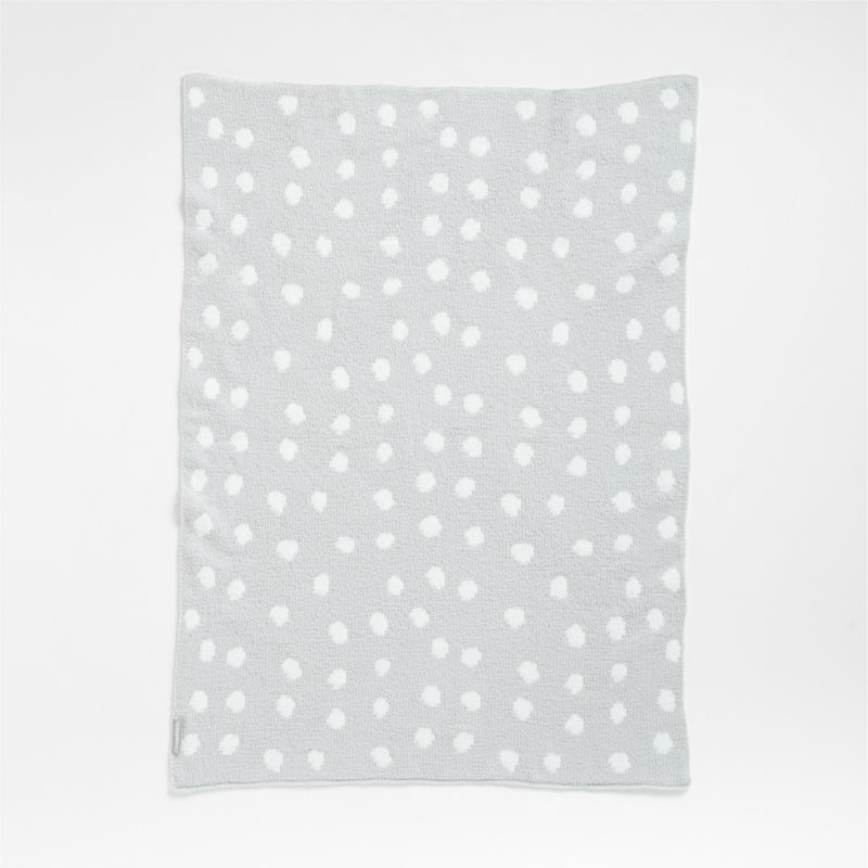 Reversible Grey Chenille Dot Baby Stroller Blanket - image 7 of 9