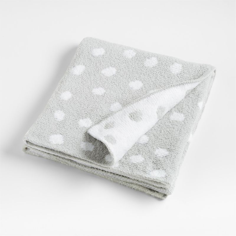 Reversible Grey Chenille Dot Baby Stroller Blanket - image 0 of 9