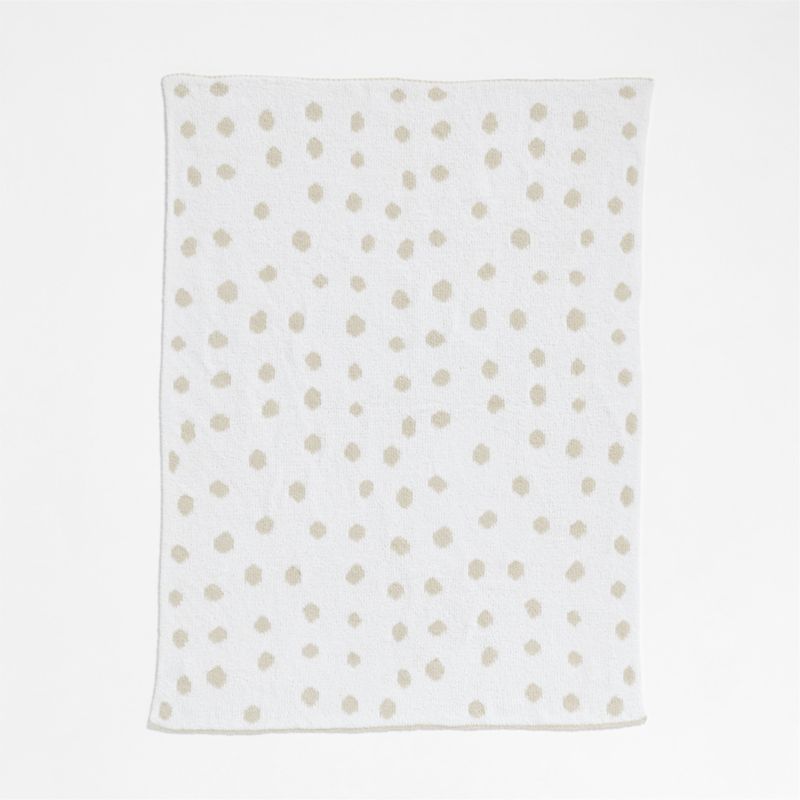 Reversible Stone Tan Chenille Dot Baby Stroller Blanket - image 4 of 7