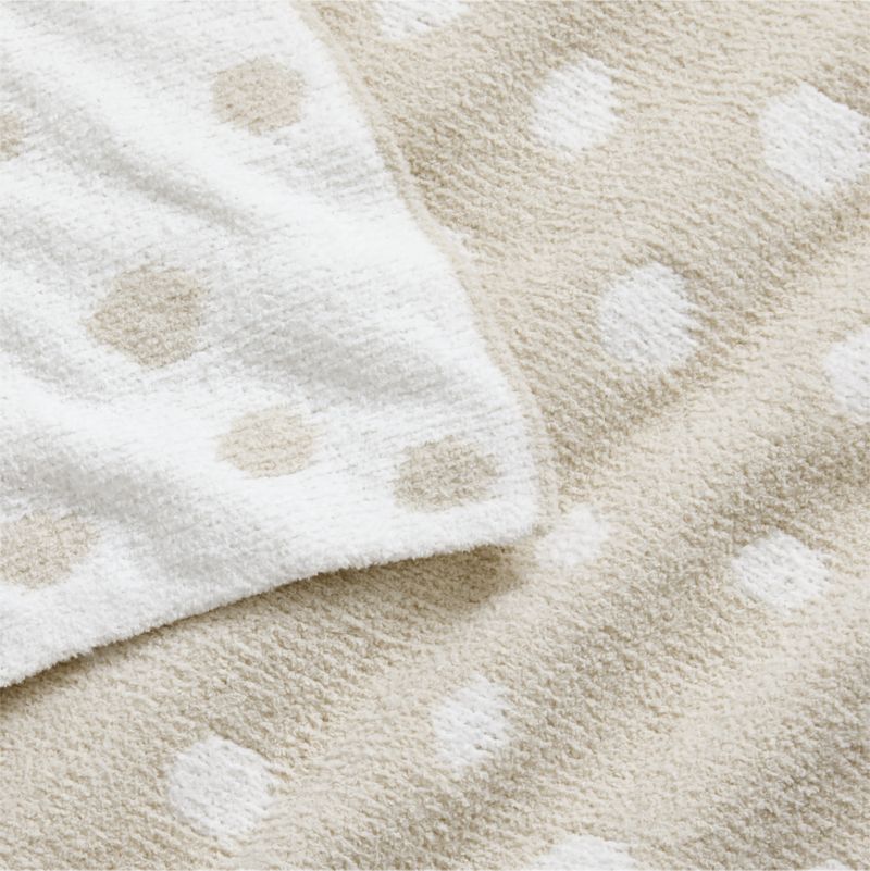 Reversible Stone Tan Chenille Dot Baby Stroller Blanket - image 5 of 7