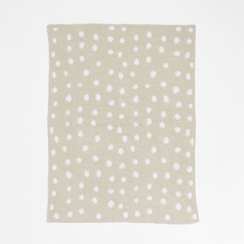 Reversible Stone Tan Chenille Dot Baby Stroller Blanket - image 3 of 7