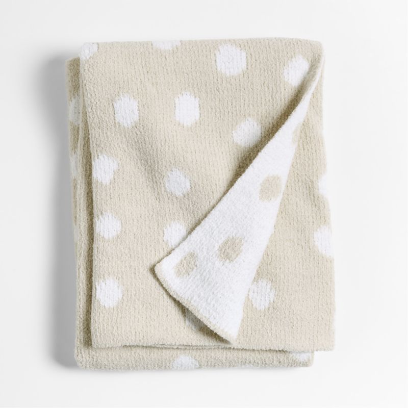 Reversible Stone Tan Chenille Dot Baby Stroller Blanket - image 0 of 7