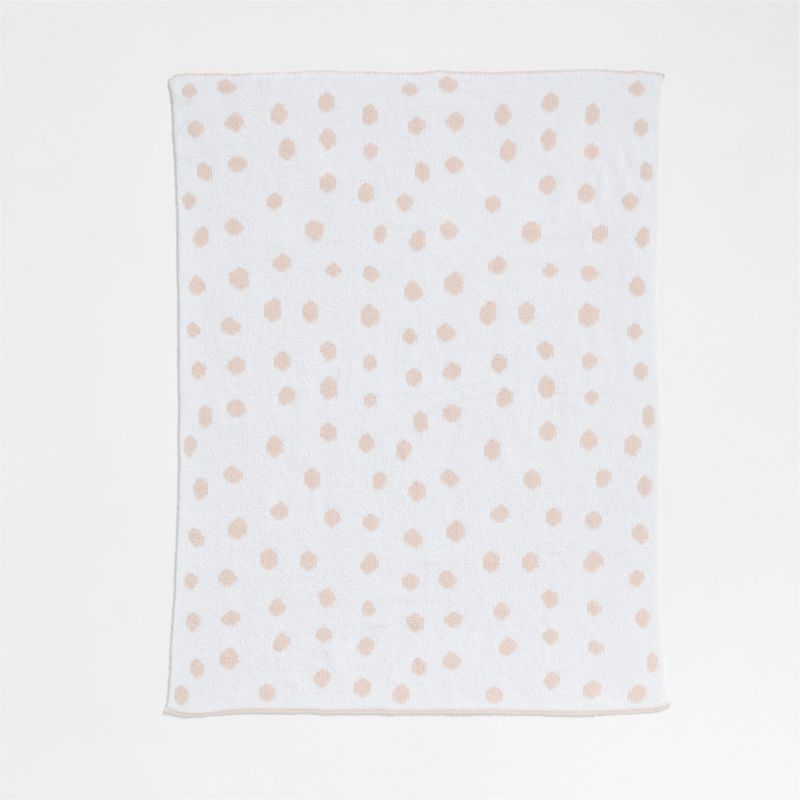 Reversible Pink Tint Chenille Dot Baby Stroller Blanket - image 3 of 6